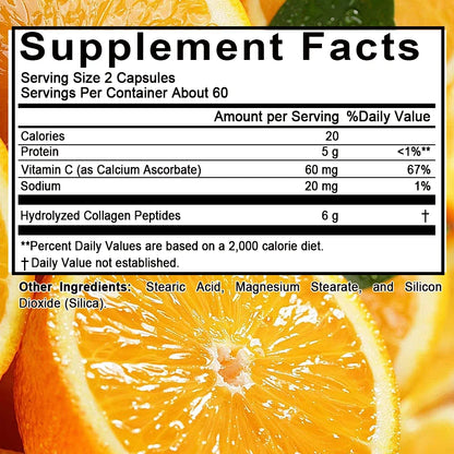 Collagen Peptides Plus Vitamin C Supports Healthy Hair, Skin, Nails, Joints & Bones